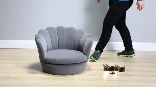 Crushed velvet kids online chair